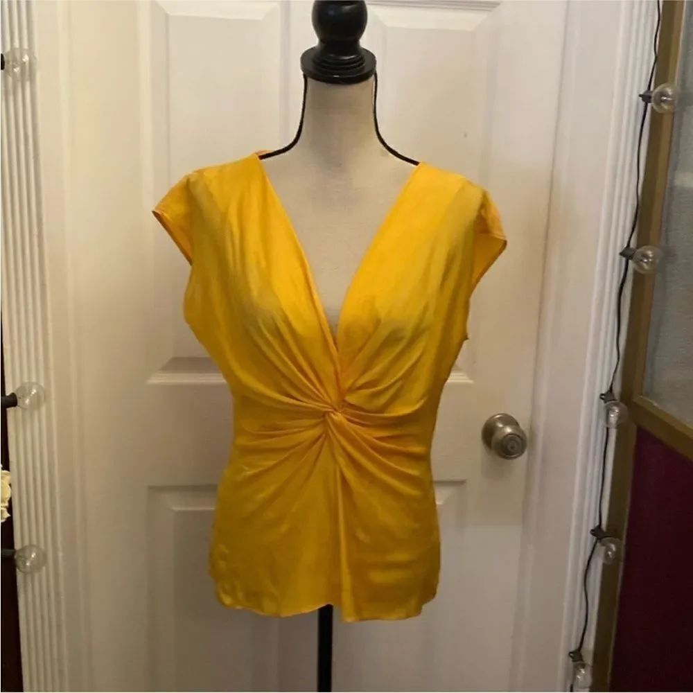 Escape silk Yellow Women's Top, S